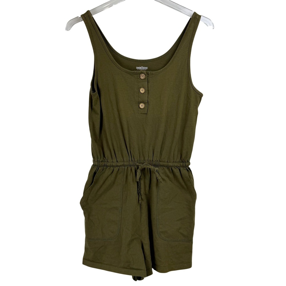 IMBODHI GO TO ELLA Romper Sleeveless WOMEN Small MOSS LIGHTWEIGHT COMFORT USA - Picture 2 of 11